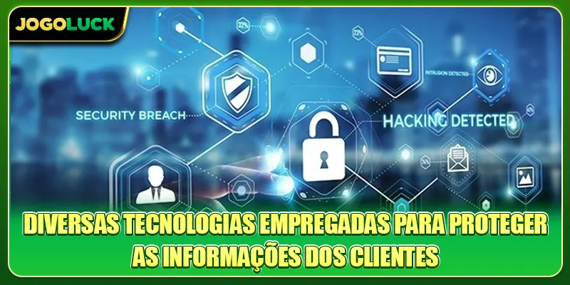 Diversas tecnologias empregadas para proteger as informações dos clientes