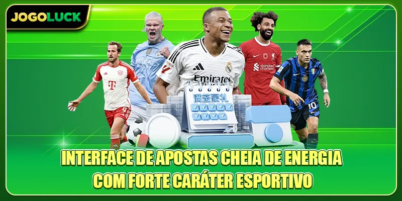 Interface de apostas cheia de energia, com forte caráter esportivo
